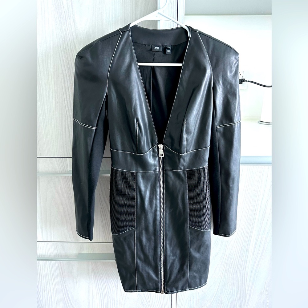 NEW never worn River Island faux leather mini dress